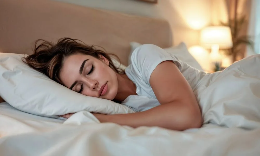 woman get deep sleep after full body massage in trichy