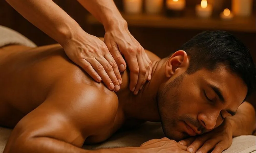 a young man at massage spa in trichy